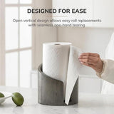 Mountain Paper Towel Countertop with Mango Wood Base and Iron Stand, Natural Wood Paper Towel V1366-AZ2-W-11449