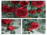 Door Head Cover Decoration Fake Rose Vine Window Landscaping Simulation 22 Head Austin Rose Wall V1294-YM0523-220325DY02-3