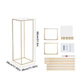 2PCS 31.5inch/80cm High Wedding Flower Stand, With Acrylic Laminate,Metal Vase Column Geometric V952-HLHJLFTJXKYLBM79EV0