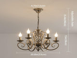 French Country Chandelier, 6 Lights, Rustic V178-20881