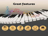 Alpha 61-Key Digital Piano Keyboard Electric Kids Gift Black EK-JD61-BK