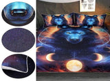 3pcs/set 3D Print Dream Catcher Moon Pattern Duvet Cover Pillow Cases Bedding Set V1294-YM0901-JY29113-01