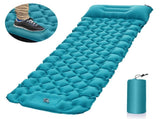 Peacock blue Portable Outdoor Inflatable Mat - Foot-Operated Camping Sleeping Pad V888-ELOSUNG18326