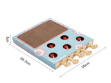 3-in-1 Whack-A-Mole Cat Toy & Scratching Lounge - Spring Swivel Toy, Interactive Puzzle Box and V888-ELOSUNG45812