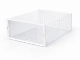 Stacked Shoe Rack Storage Boxes 12 Pcs Stackable Clear Plastic Display Cases SHOEBOX1008-12PC-AU