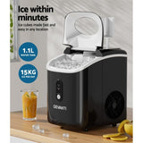 Devanti 15kg Nugget Ice Maker Machine IM-ZB15N-BK