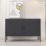 Artiss Buffet Sideboard Metal Cabinet - BASE Charcoal AI-LOCKER-LD-BK