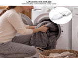 Laura Hill XL Electric Heated Blanket Throw Soft Coral Fleece with 10 Heat Settings - Grey THRG-KH-200-GY