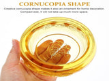 Ornaments Home Decor Golden Treasure Bowl Ornament Yellow Crystal Home Decoration 1Pcs V1192-AZ-W-22555