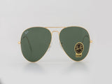 Aviator Large Metal II Sunglasses in Gold and Green V196-RB3026-L2846