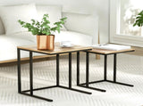 Artiss Nesting Coffee Table Sef of 2 Walnut Brok LC-FURNI-COF02-WD