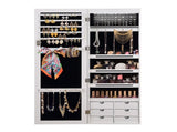 Levede Jewellery Cabinet Full Length JB1012-LED-WH