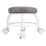 Low Roller Seat PU Leather Low Stool Mute Wheel Swivel Low Height Round Roller Chair for Home Office V1294-YM0901-3116240026812