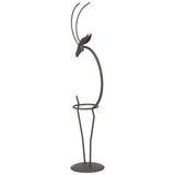 Deer Shape Wrought Iron Plant Stand Transparent Glass Hydroponic Plant Vase for Living RoomType B V1294-YM0710-3111210273512