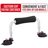 Heavy-Duty Kayak Roof Load Assist with Suction Cup Mount, Adjustable Height Support for Kayaks, V1341-ZY-SKTNHHY8-BLACK