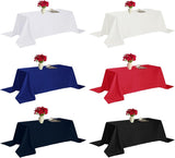 6 Pack Rectanglecloth, 90x156 Inch, Stain Resistant and Wrinkle Polyester Cloth, Fabric V1258-DP02-WO-549