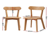 Artiss 4x Dining Chairs Wooden Kitchen Accent Chair Cafe Lounge Rubber Wood DINC-L-RUB-WDX4