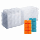Wax Melt Containers-8 Cavity Clear Empty Plastic Melt Molds-100 Packs Cubes Clamshells for Tarts V1192-AZ-W-24689