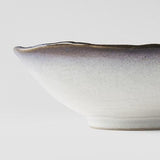 Bowl Leaf Shape 24cm Sky Blue Glaze V637-C0698