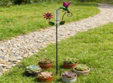 Metal Rain Gauge 35.43 Inch With Stake, Decorative Branch Glass Rain Measuring Cup, Outdoor Water V1369-AZ3-W-15183