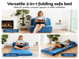 Artiss 3 Pack Folding Sofa Bed Armless Lounger Foam Floor Sofas Futons Couches SB-B-COMP-1010-BUX3