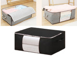 Clothes Storage Bags Fabric Foldable Blanket Storage Container Closet Organizer with Clear Window V1294-YM0901-3117250021317