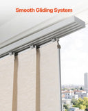 VEVOR Panel Track Blinds Extendable Track 116 to 218 cm W Trimmable Light Brown V952-MBGDBYCW4588MEN8PV0