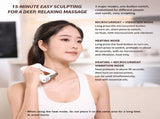 Black Wireless Heated Fascia Massager with 3 Levels Microcurrent Vibration and 2 Levels Heating V888-ELOSUNG52761