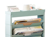 Classroom Bookshelf Multilayer with Universal Wheel Book Storage Shelving for Living Room V1294-YM0512-3117220266612