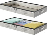 2 Pack Underbed Storage Bags with Reinforced Handles and Clear Window, Storage Boxes for Clothes, V1237-ZY00B0C2BQQ24Q