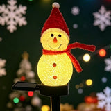 Charming Solar Snowman Stake Lights with Warm Glow, Auto On/Off, and Colorful Hat & Scarf Designs V1341-ZY-48D9FPEU-4PCSMIXEDCOLORS