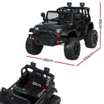 Rigo Kids Electric Ride On Car Jeep Toy Cars Remote 12V Black RCAR-JEP-4WS-BK