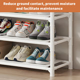 Shoe Rack Storage Cabinet Coat Hat Stand Metal Shelves 12 Pairs White 60CM V201-QHGMMOREONE027