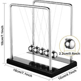 Newton's pendulum, large Newton's cradle 18 cm pendulum Newton's balls Newton's swing Science game V1237-ZY-203-0069