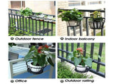 Iron Hanging Flowerpot Portable Flower Pots Metal Garden Flowers Bucket V1294-YM0717-10103124