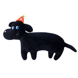 Cute Animal Plush Pillow Soft Comfortable Elastic Stuffed Doll Cushion for Home Bedroom Black Dog V1294-YM0626-3117220309812