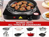Electric Countertop Burner,Single Stove,1000W Induction Cooktop,Portable Electric Hot Plate,5 Level V1366-AZ2-W-24201