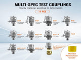 Hydraulic Pressure Test Kit, 250/400/600bar, 3 Gauges 11 Test Couplings 3 Test Hoses, Excavator V952-JXYBZ3T11G0050BLLV0