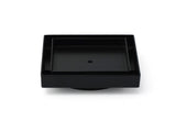 Matt Black Square 100x100mm Tile Insert Floor Drain Shower Grate 80mm Outlet Waste V1233-SQTI0100D80P