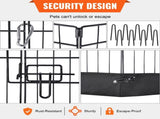 Dog Playpen, 8 Panels Foldable Metal Dog Exercise Pen with Bottom Pad, 24" H Pet Fence Puppy Crate V952-WXZZYDCWWLHS25D60V0