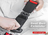 2 Pack 10.2-inch Seat Belt Extender for Cars Universal Seat Belt Car Extension Up V1366-AZ2-W-12340
