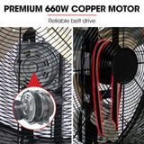 BAUMR-AG 42" 1067mm 660W Industrial Mobile Floor Drum Fan, Belt Drive, Tilting, Large, Commercial, V219-SPCAIRBM42DA