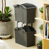 2 Set Stackable Multipurpose Laundry Basket Dark Grey V274-FT-NP-SLB2P-DGY