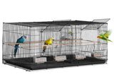 Bird Cage, 18 in, Small Parakeet Cage Divider, Sturdy Metal Bird Flight Cage, Travel Birdcage V952-ZMSMNNL31191DY8JTV0