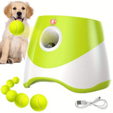 automatic ball launcher, ball thrower, rechargeable ball thrower, interactive toy, V1102-137-35024-BLU-L