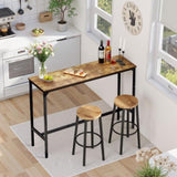 VEVOR Table, Sturdy Metal Frame High Top Pub Table, Narrow Long Kitchen Dining, Cocktail Counter V952-JXBTZJXBTZW5QBVE0001V0