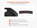 Steering Wheel for 2021-2024 Ford F150, Carbon Fiber Steering Wheel D-Shaped Flat-Bottom, Leather V952-QCFXPZYFTF15VL7EA001V0