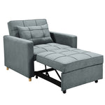 Suri 3-in-1 Convertible Sofa Chair Bed by Sarantino - Airforce Blue SOFA-YGG-7001-LNN-BLU