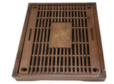 Gongfu Tea Tray Water Storage Drainage Home Decoration Ornament Serving Tray for Office Brown V1294-YM0521-3118230040111