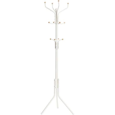 SONGMICS Metal Coat Rack 182 cm Tall Hall Tree White V227-8498402103000